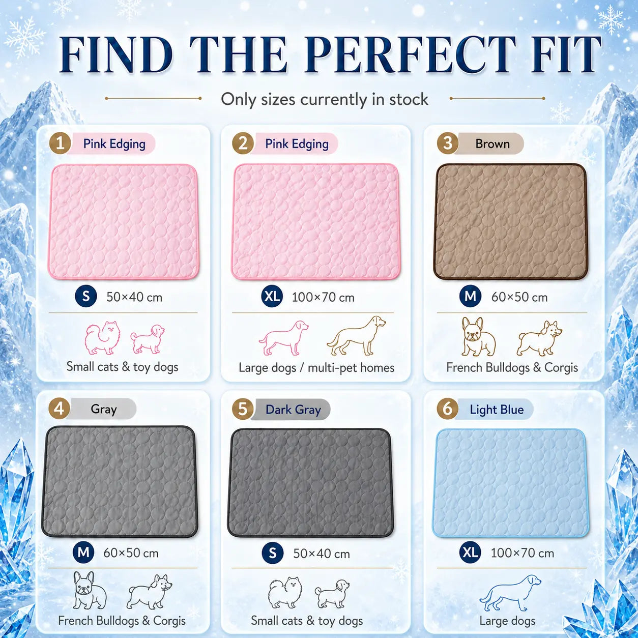 Breathable Ice Silk Pet Cooling Mat | Summer Cold Bed for Dogs & Cats