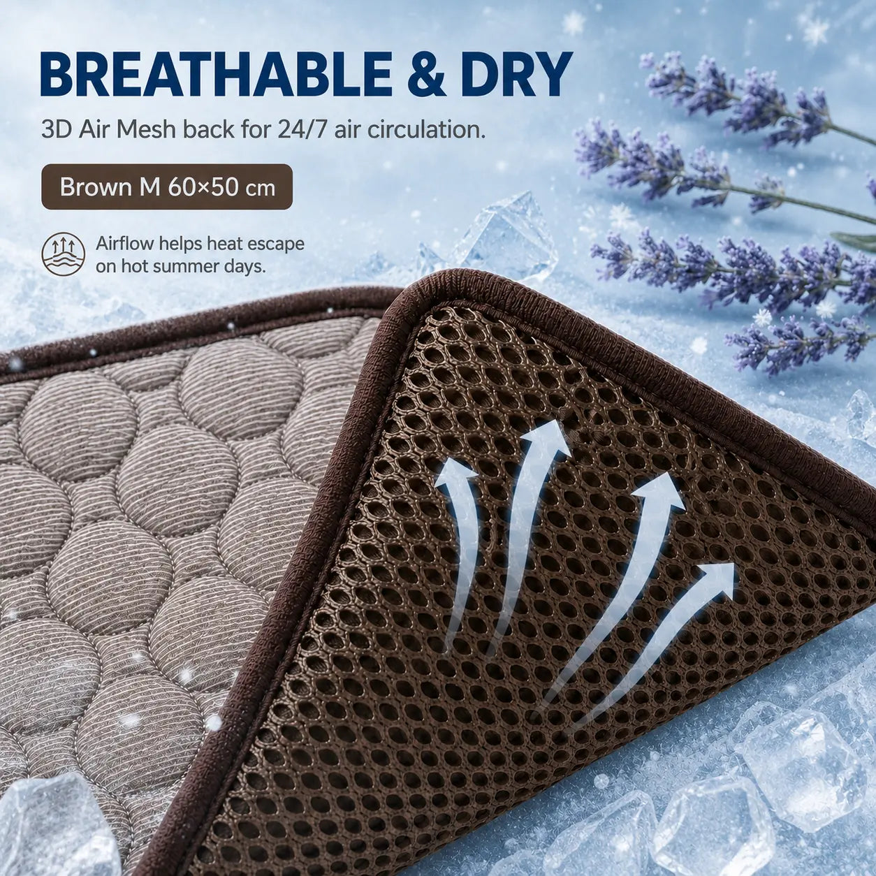 Breathable Ice Silk Pet Cooling Mat | Summer Cold Bed for Dogs & Cats