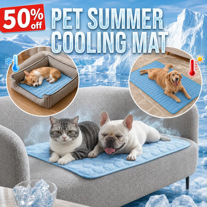 Breathable Ice Silk Pet Cooling Mat | Summer Cold Bed for Dogs & Cats
